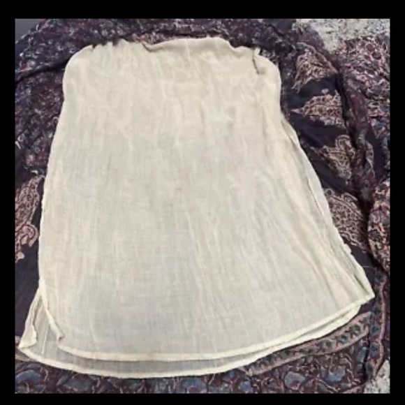 RARE VTG 70s Natasha Indian Cotton Gauze Pullover BLOUSE & SKIRT Boho Hippie SM - Picture 12 of 16
